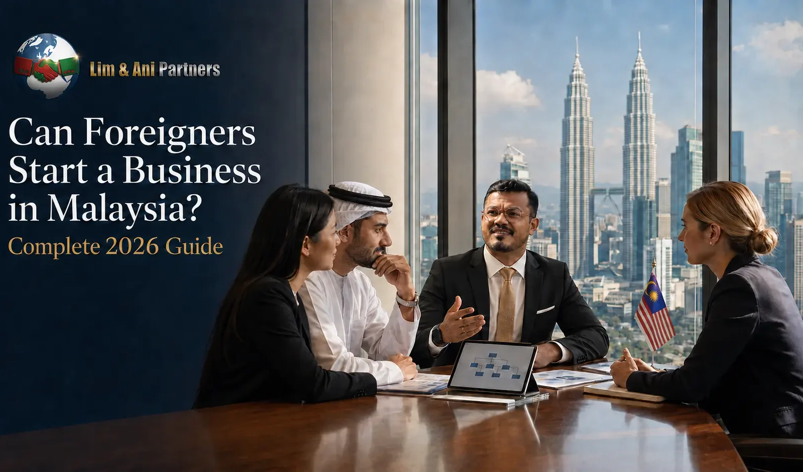 Foreign founders discussing Malaysia company setup with A. Anirbaan in Kuala Lumpur