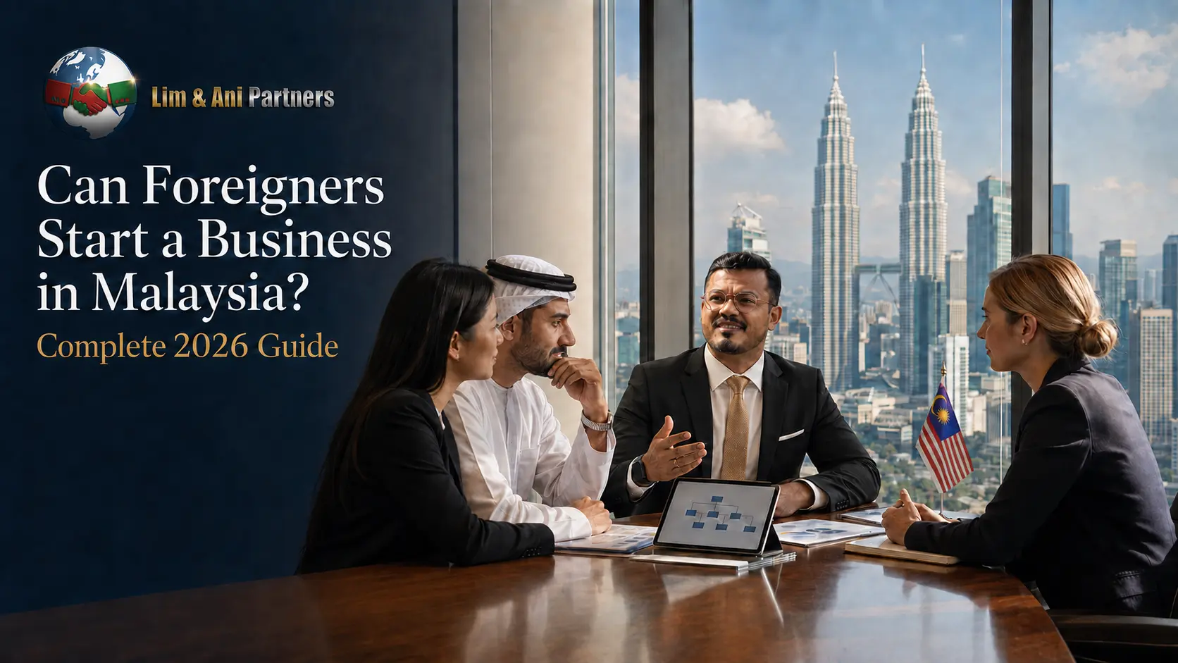 Foreign founders discussing Malaysia company setup with A. Anirbaan in Kuala Lumpur